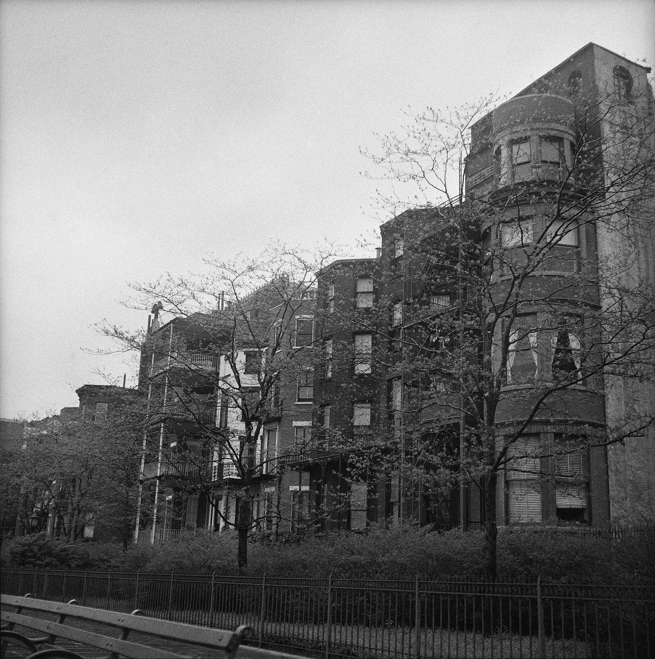Apartment Buildings In Brooklyn Heights, 1958.