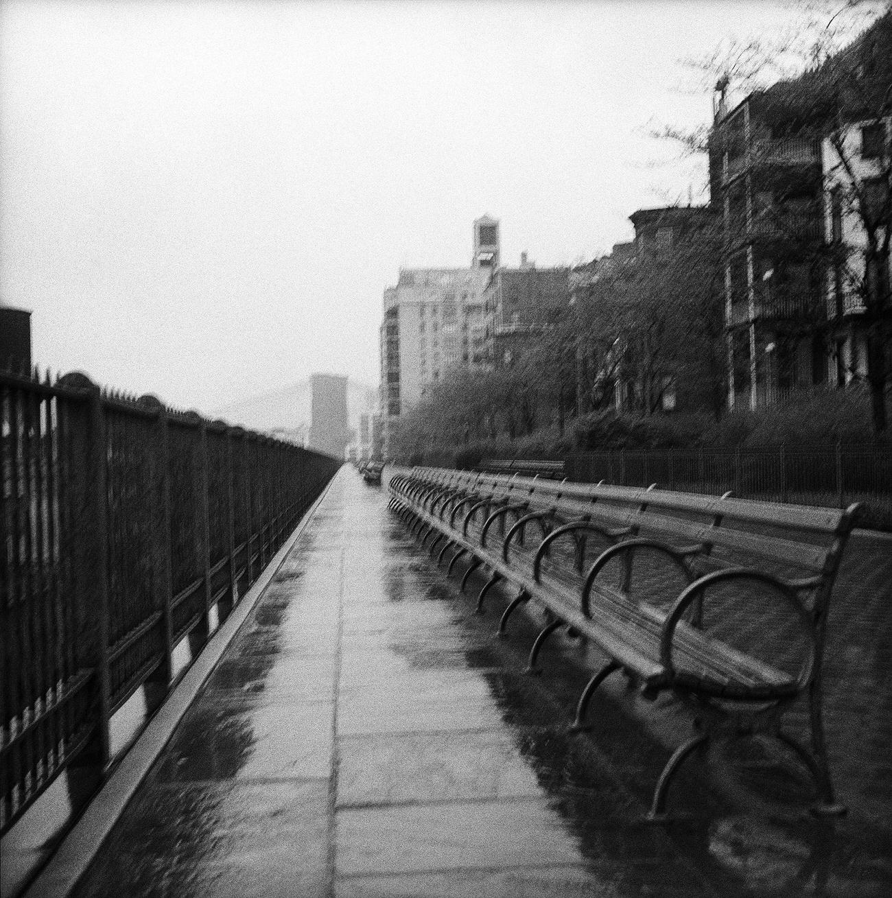Rainy Waterfront View In Brooklyn Heights, 1958.