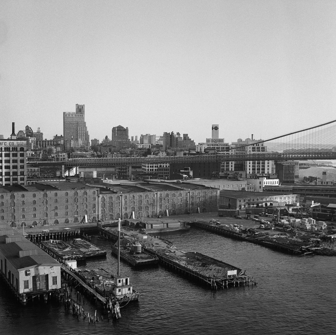 Waterfront View In Brooklyn Heights, 1958.