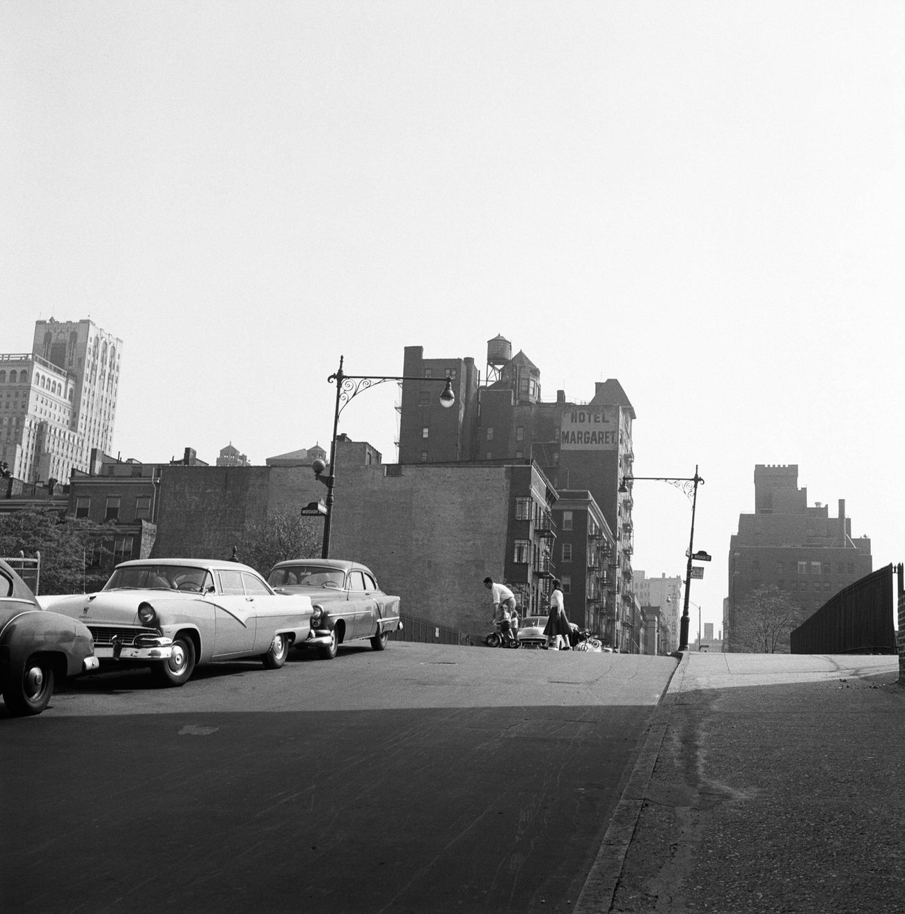 Distant View Of Hotel Margaret, Columbia Heights And Orange Street, Brooklyn'S First Skyscraper, 1958.