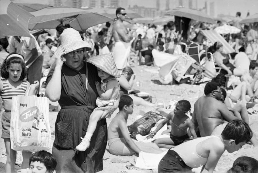 Coney Island Beachgoers, 1966