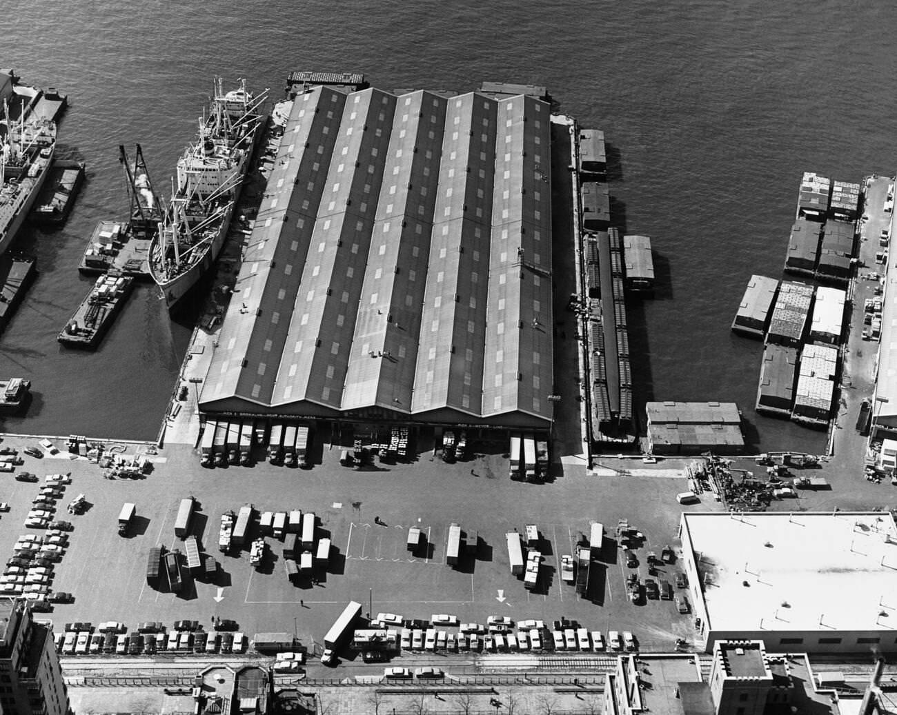 Aerial View Of Piers In Brooklyn, March 22, 1962.