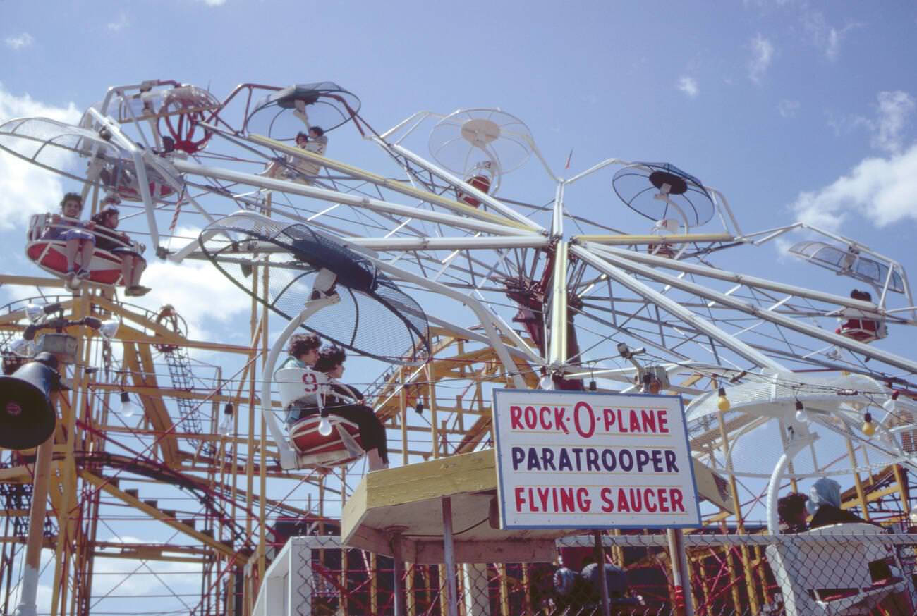 Amusement Park Ride In Coney Island, August 1961.