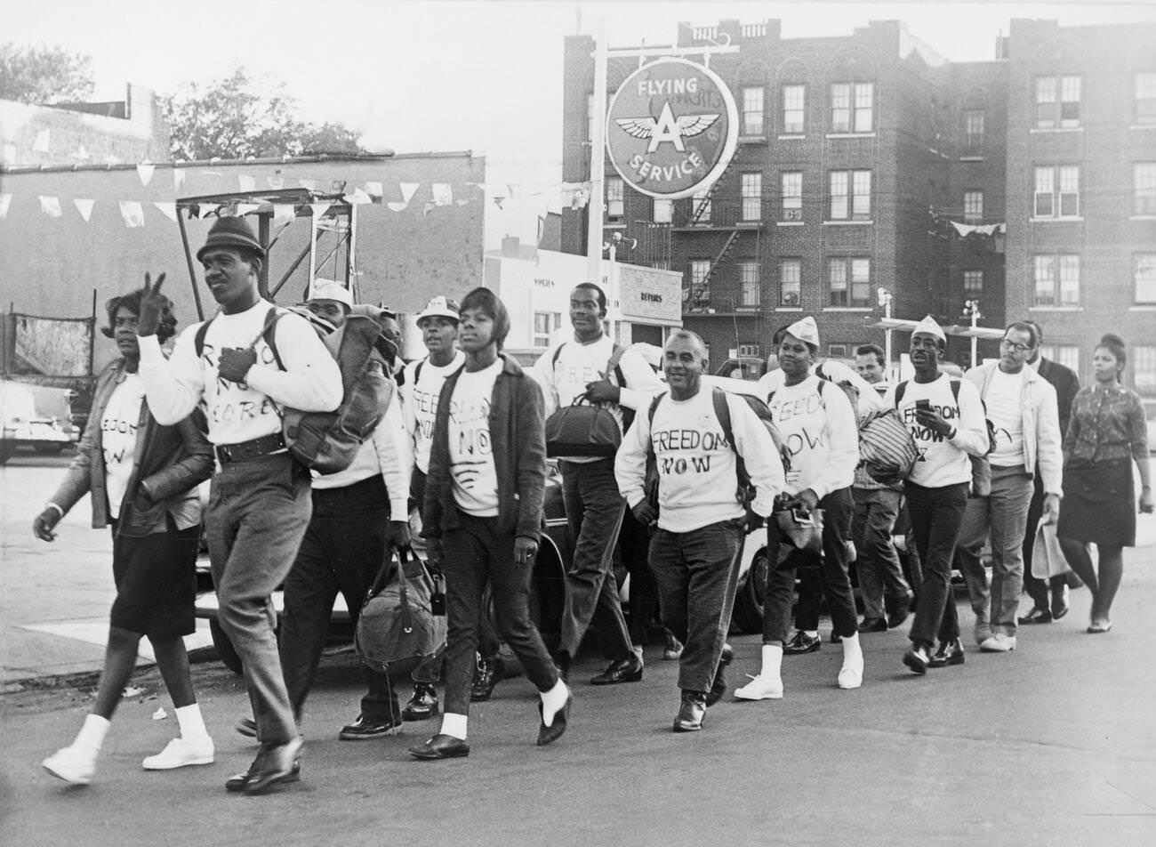 Core Members In Brooklyn Join The 1963 March On Washington For Jobs And Freedom.