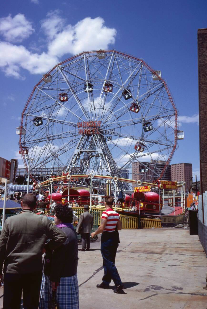 Amusement Park Ferris Wheel, Coney Island, 1961