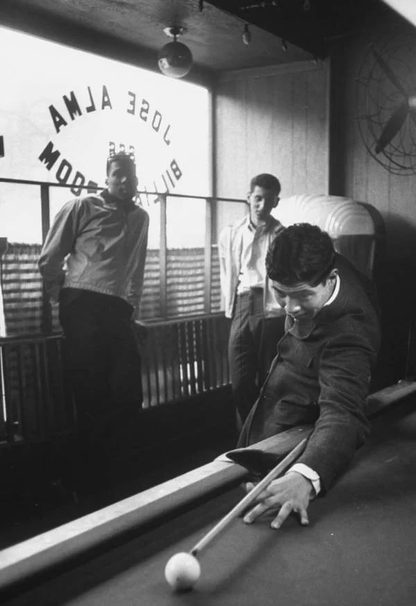 School Drop-Outs Playing Billiards, 1962