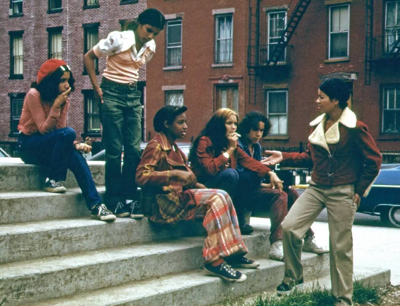 Latin Youths At Lynch Park In Brooklyn, 1974