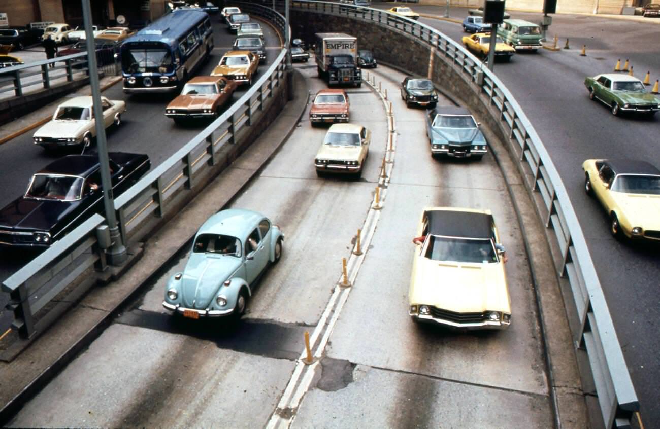 Manhattan Side Of The Brooklyn-Battery Tunnel, 1973.