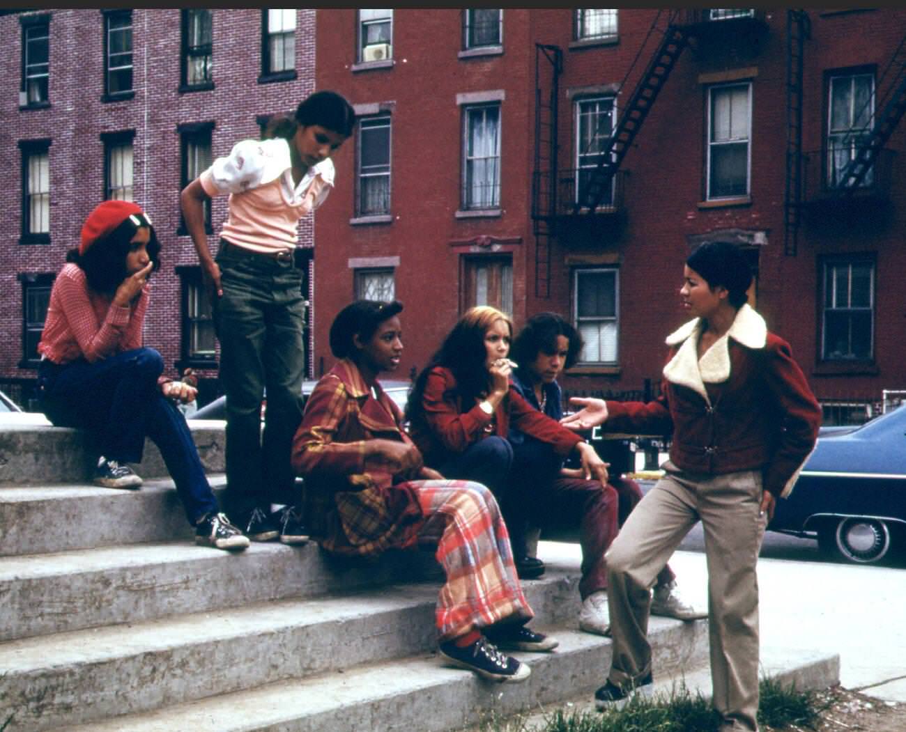 Latin Youths At Lynch Park, Brooklyn, 1974.