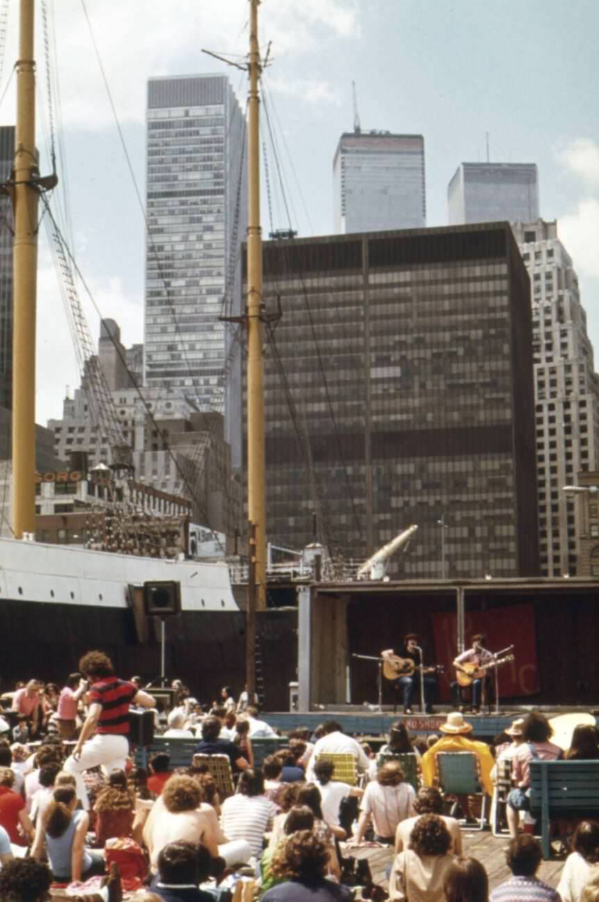 Folk Music Near Brooklyn Bridge, 1973.