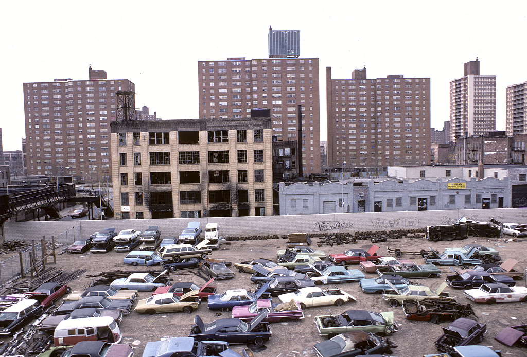 Brownsville View From Sutter Ave Stop On The L Line, Brooklyn, 1978.