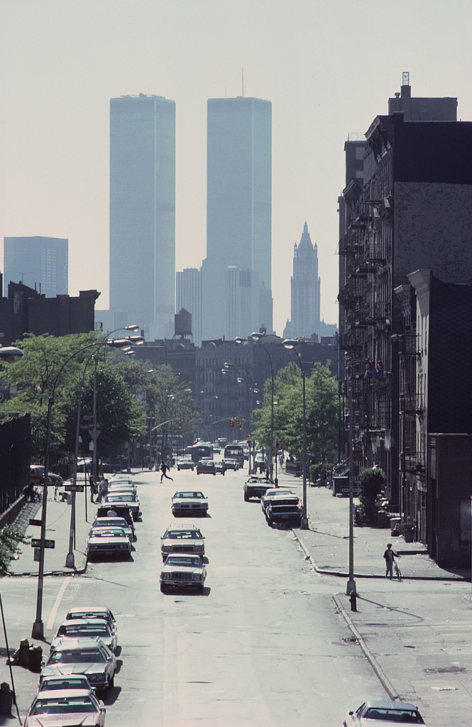 Wtc From Subway Stop In Williamsburg, Brooklyn, 1977.