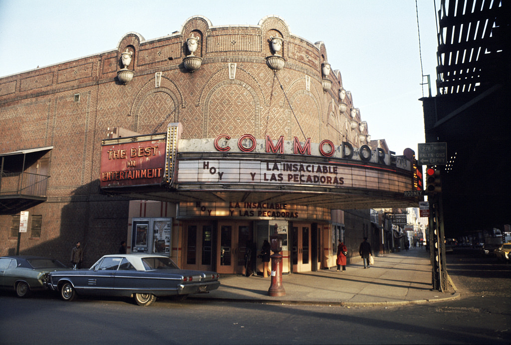 Commodore Theater, Broadway At Rodney, Brooklyn, 1970.