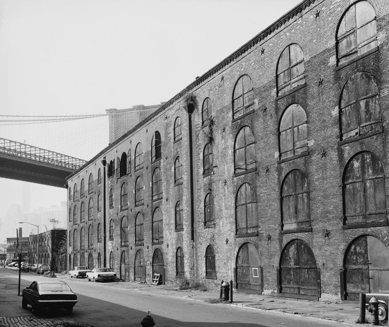 Empire Stores With Partial View Of Brooklyn Bridge, 1974