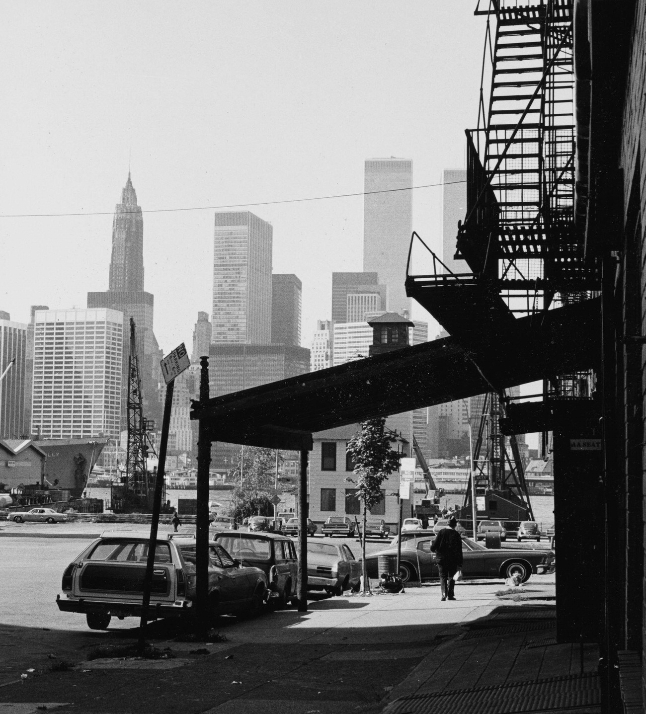 View From Old Fulton Street To Lower Manhattan, Brooklyn, 1975