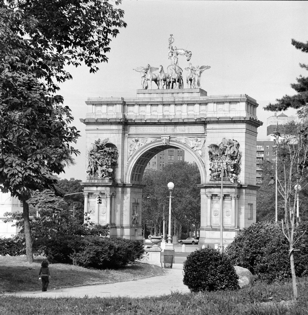 Soldiers' And Sailors' Memorial Arch In Grand Army Plaza, Brooklyn, 1975.