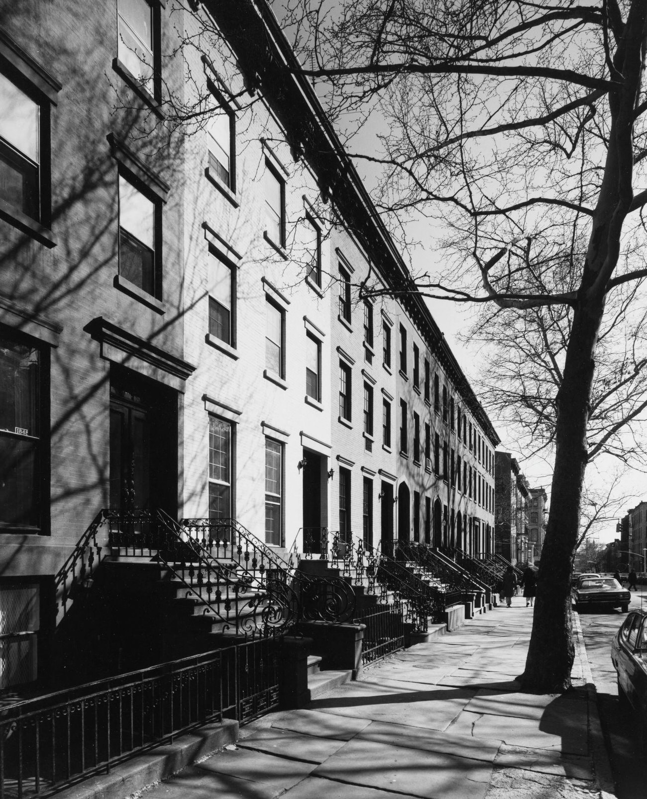 Southward View On Clinton Street From Schermerhorn Street, Brooklyn, 1977.