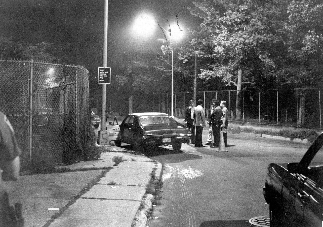 The Car Belonging To Robert Violante, Parked In Bath Beach Where Violante And Stacy Moskowitz Were Shot By David Berkowitz, Brooklyn, 1977