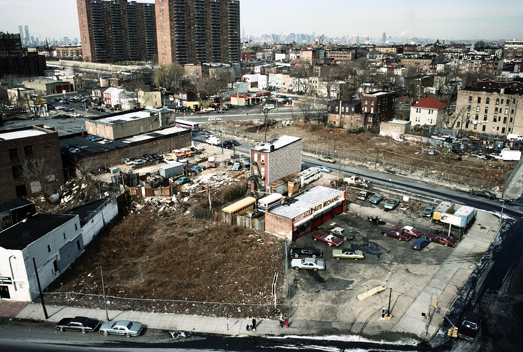 Howard Houses Rooftop View Toward Bergen St., Brooklyn, 1989.