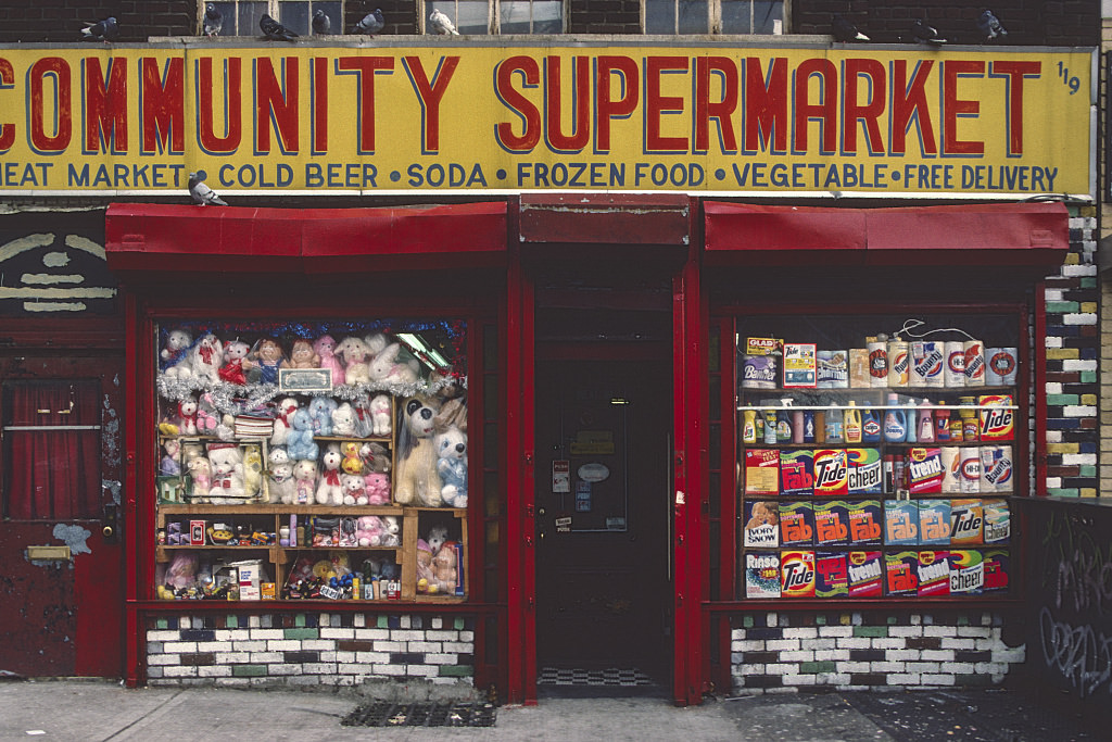 Community Supermarket In Brooklyn, 1988.