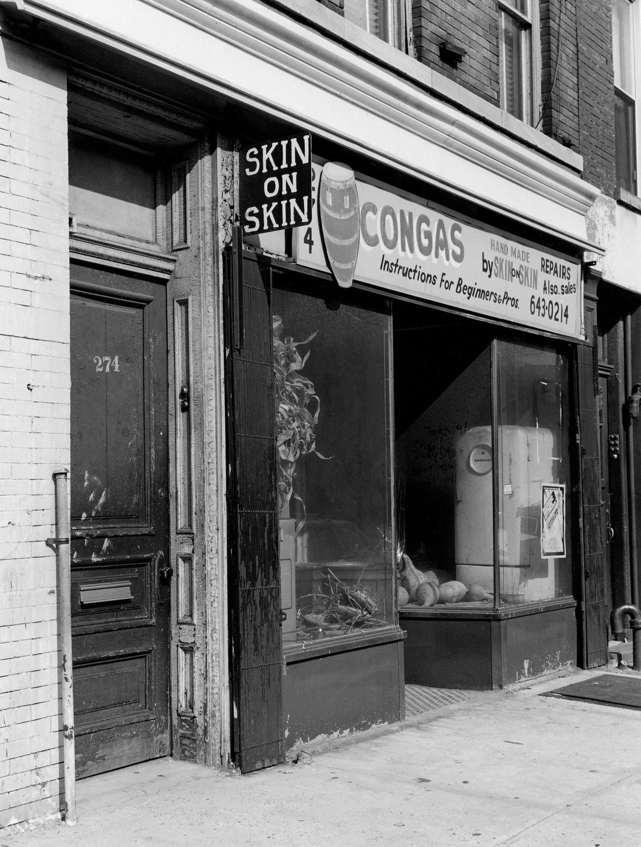 Conga Drum Store Skin On Skin In Carroll Gardens, 1985