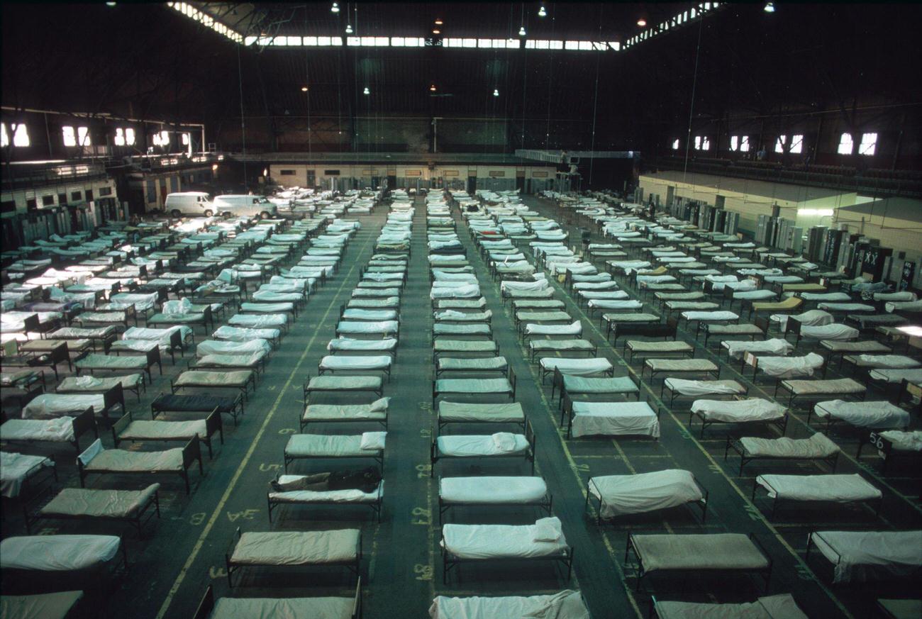 Beds For Homeless Men At A Brooklyn Armory, 1987