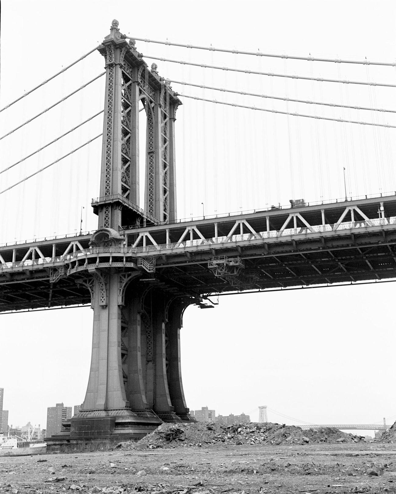 Manhattan Bridge With Glimpse Of Williamsburg Bridge, 1983