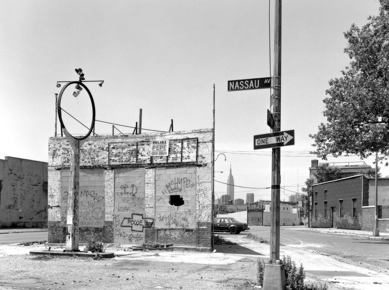 Abandoned Gas Station In Greenpoint, 1988