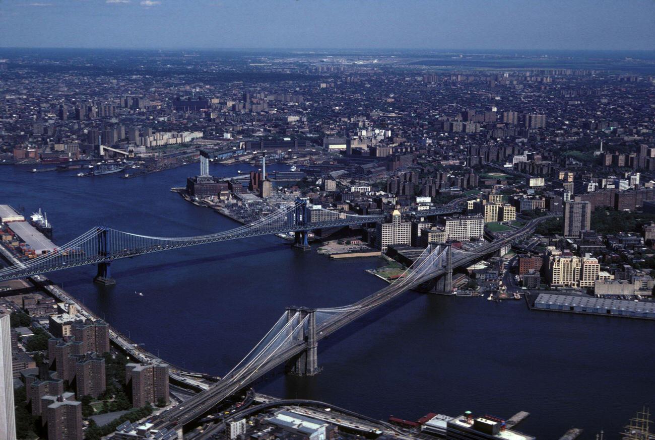 View Of Brooklyn Bridge From Manhattan Bridge, 1982