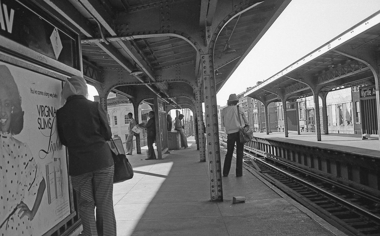 Myrtle Avenue-Broadway Subway Station, Williamsburg, Brooklyn, 1982