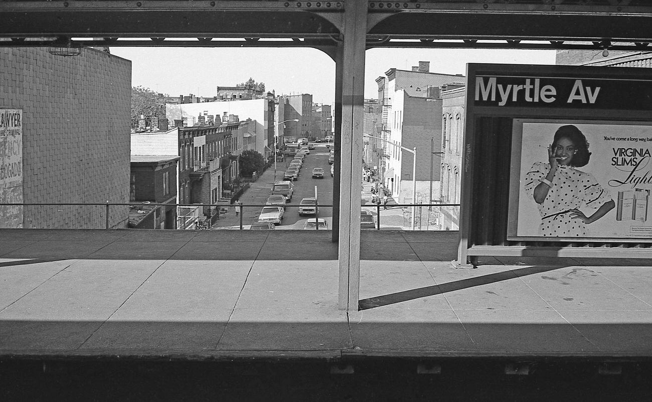 View From Myrtle Avenue-Broadway Subway Station, Williamsburg, Brooklyn, 1982