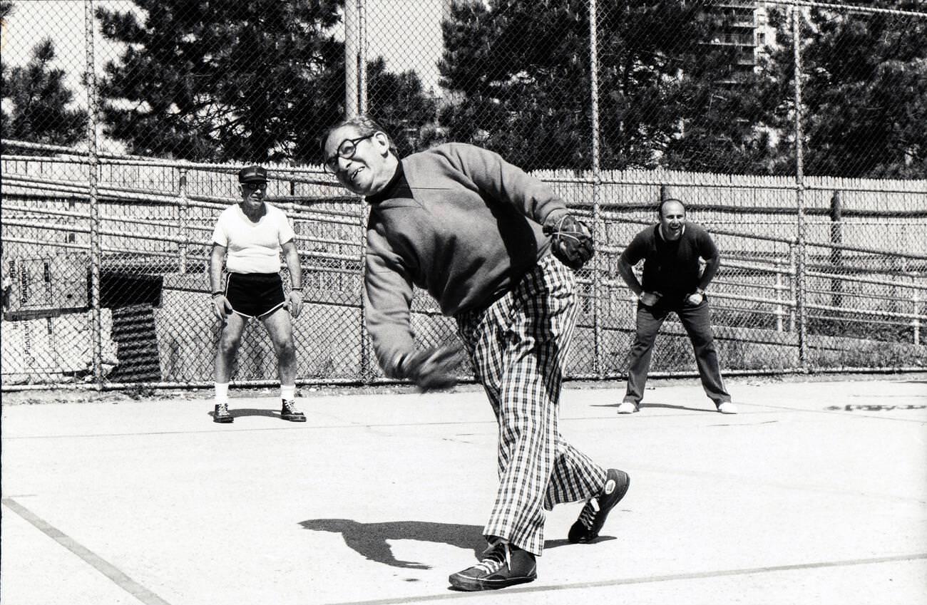 Men Play Doubles Handball In Brighton Beach, Brooklyn, 1982.
