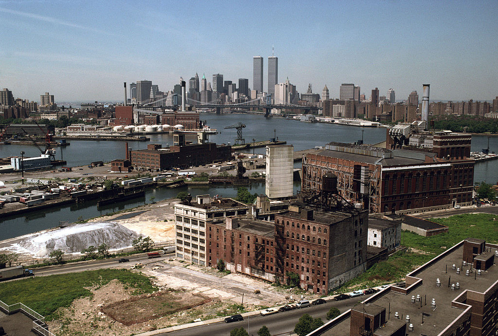Southwest View Towards Manhattan, New York, From Independence Houses, Taylor Street At Whyte Place, Brooklyn, 1990
