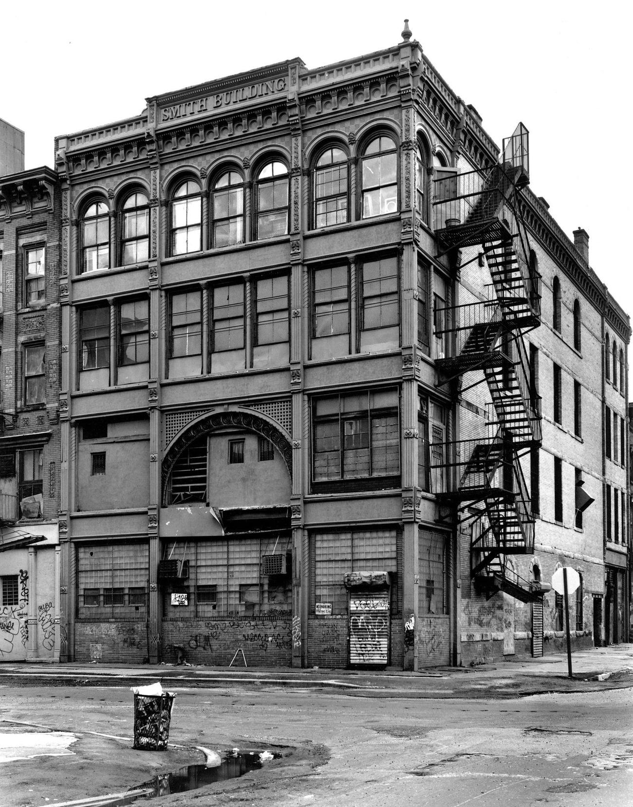 Smith Building With Fire Escape In Williamsburg, Brooklyn, 1991
