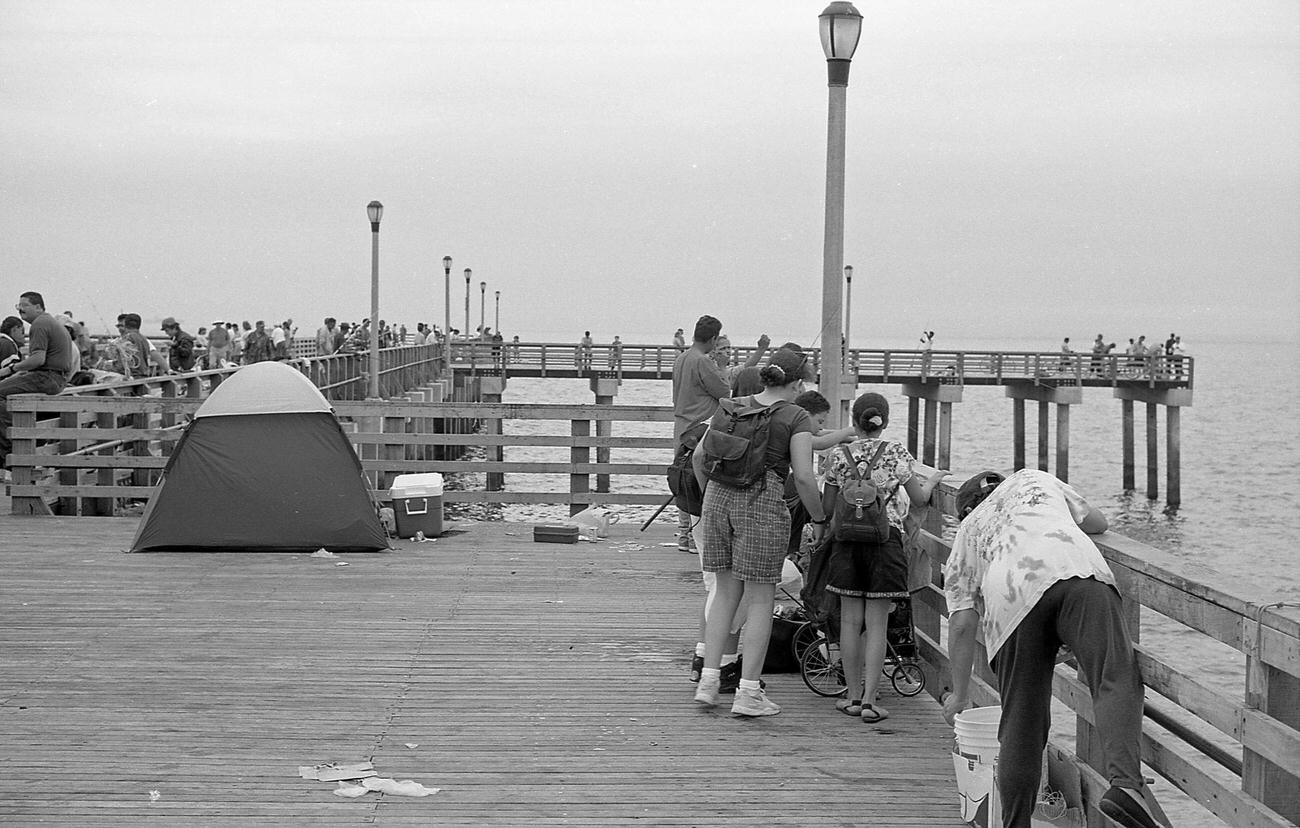 Fishermen And Others On Coney Island Pier, Brooklyn, 1995