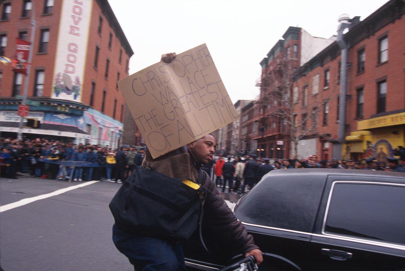 Biggie Smalls' Funeral Procession In Clinton Hill, Brooklyn, 1997