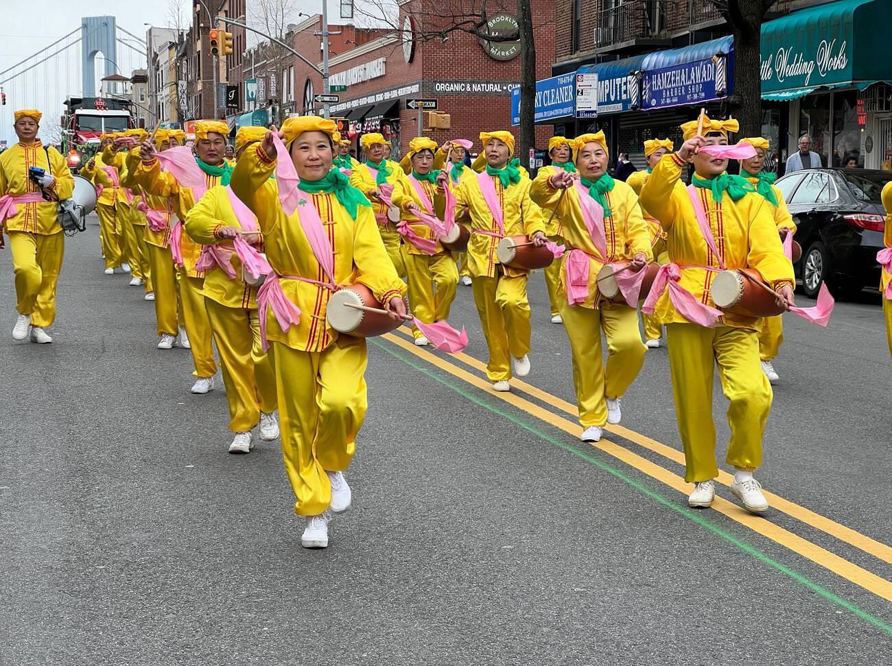 Falun Dafa Group In Saint Patrick'S Day Parade, Bay Ridge, Brooklyn
