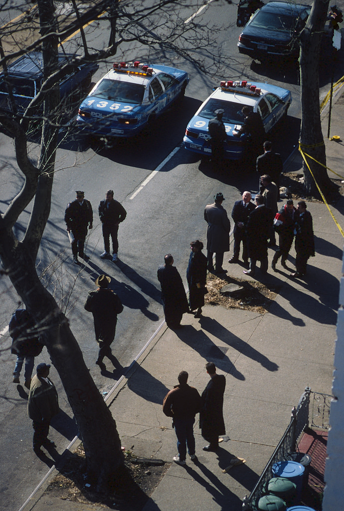 Crime Scene, Eastern Parkway By Saratoga Ave., Brooklyn, 1998. Uncle Killed His Niece And Them Himself, 1998.