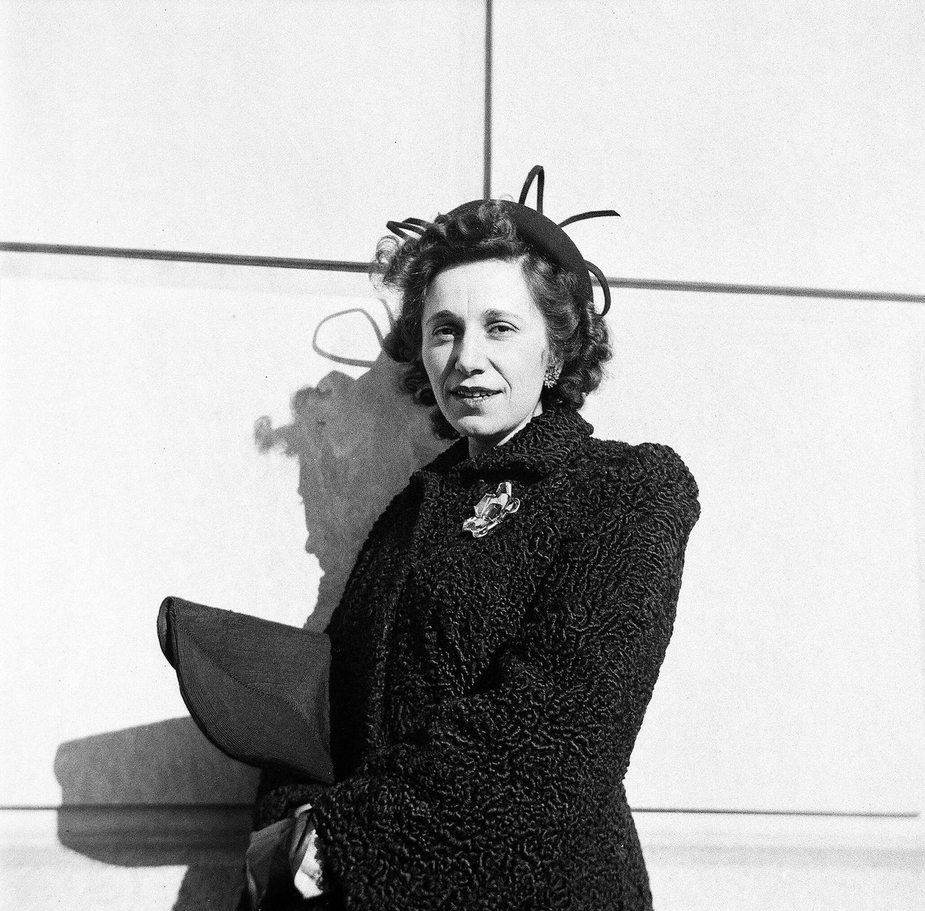 Woman In Winter Coat Leaning Against A Wall, 1944