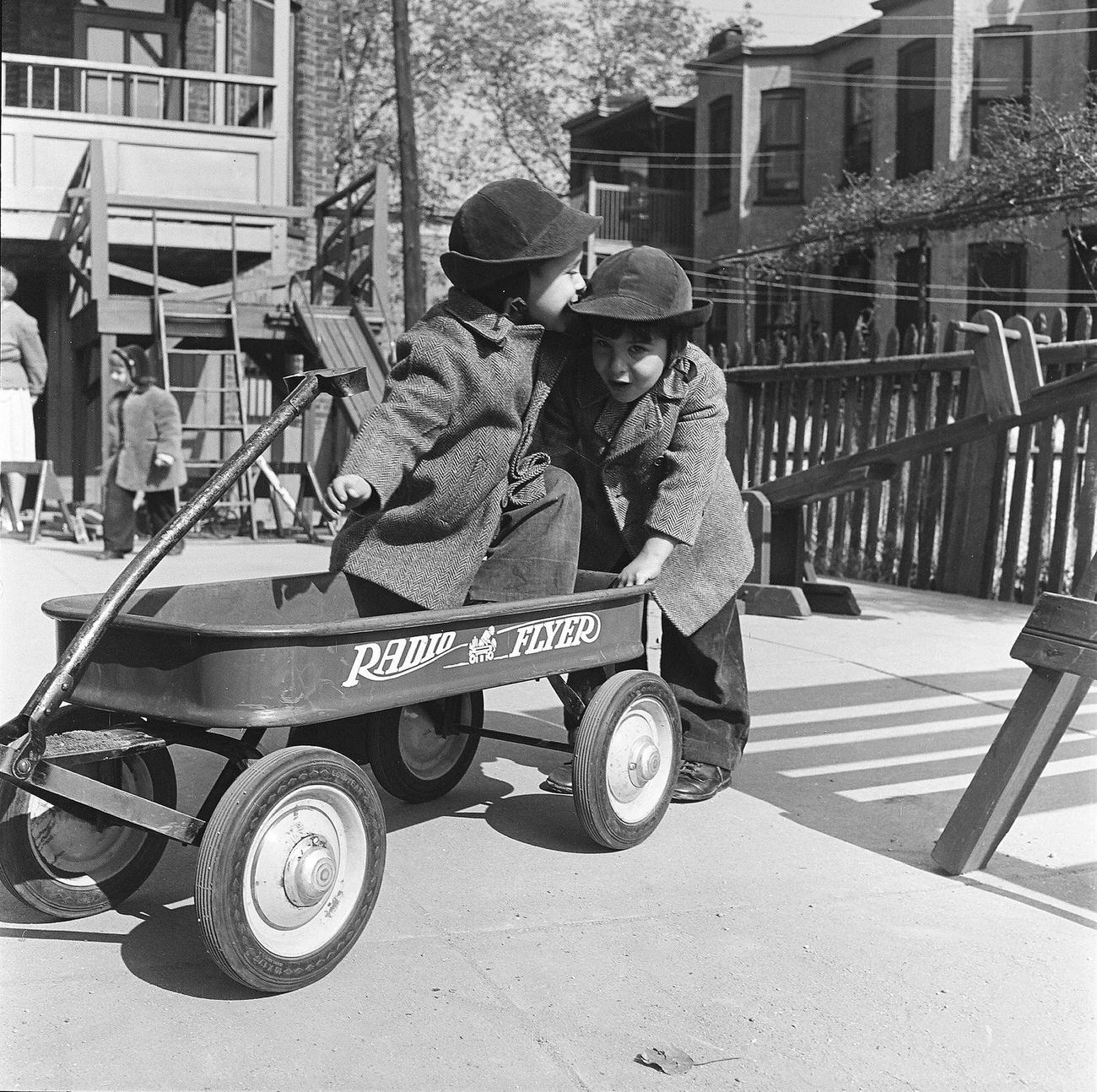 Children Playing In Day Nursery Backyard, 1946