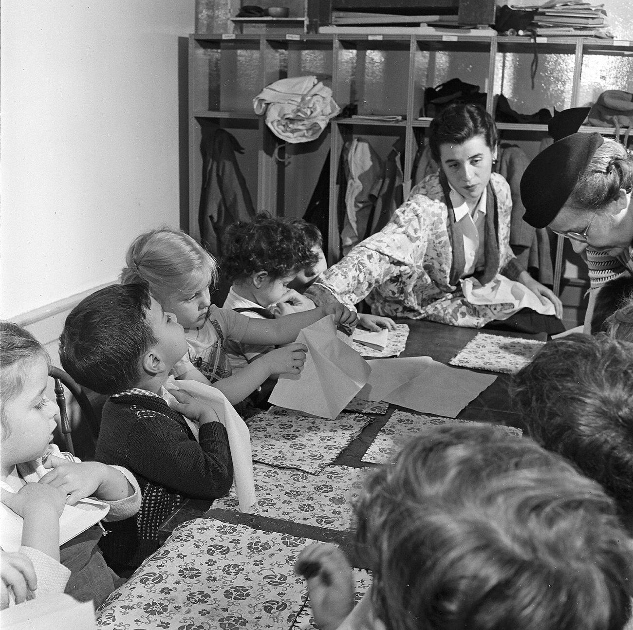 Children Eating Lunch At Day Nursery, 1946