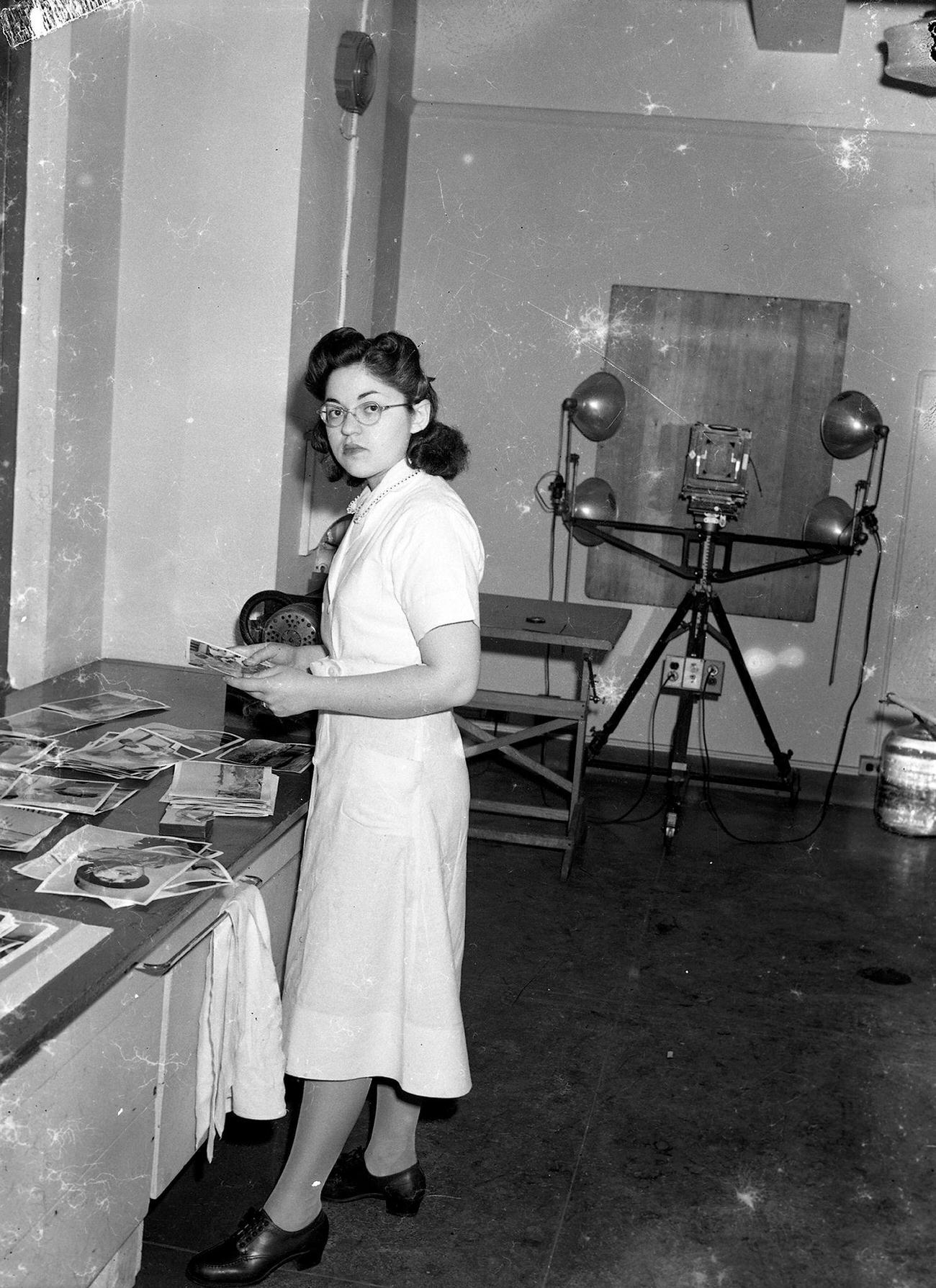 Rae Russel At Work In Her Studio, 1944