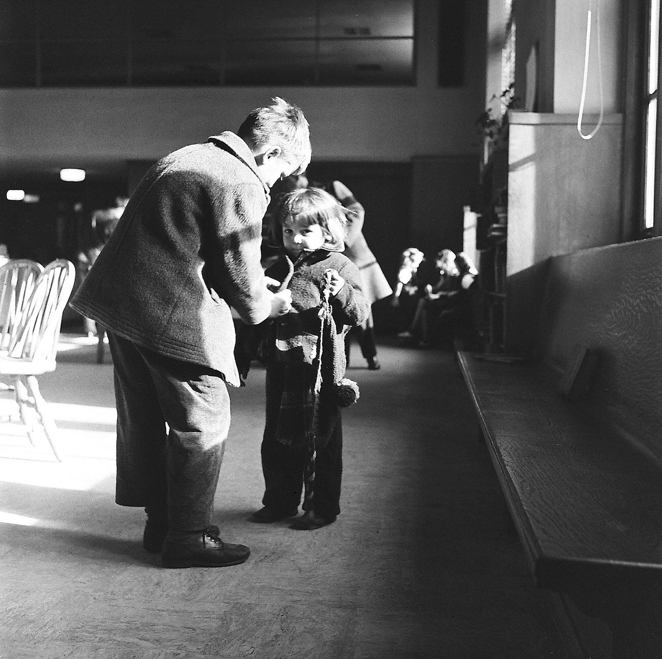 Children Preparing To Leave Public Library, 1947