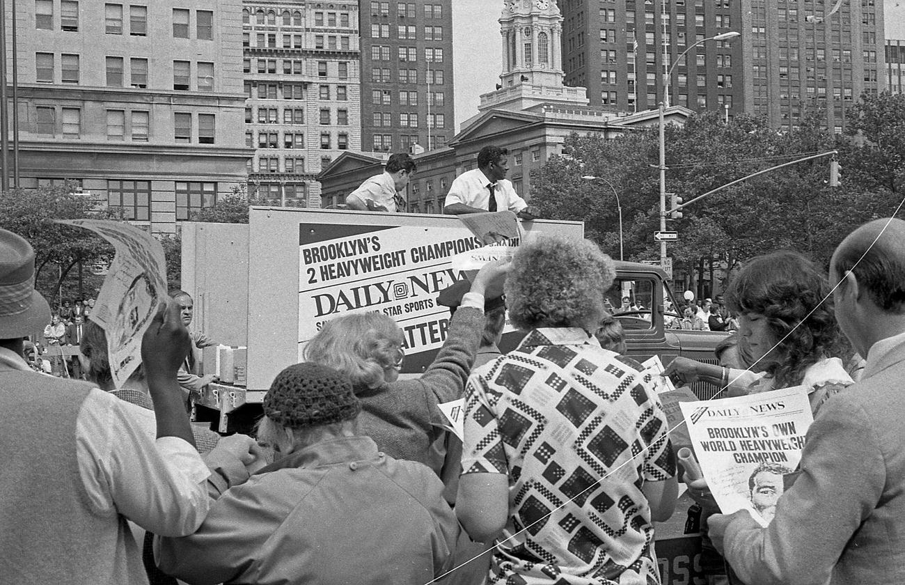 Floyd Patterson In New York Daily News Truck At Brooklyn Centennial, 1983