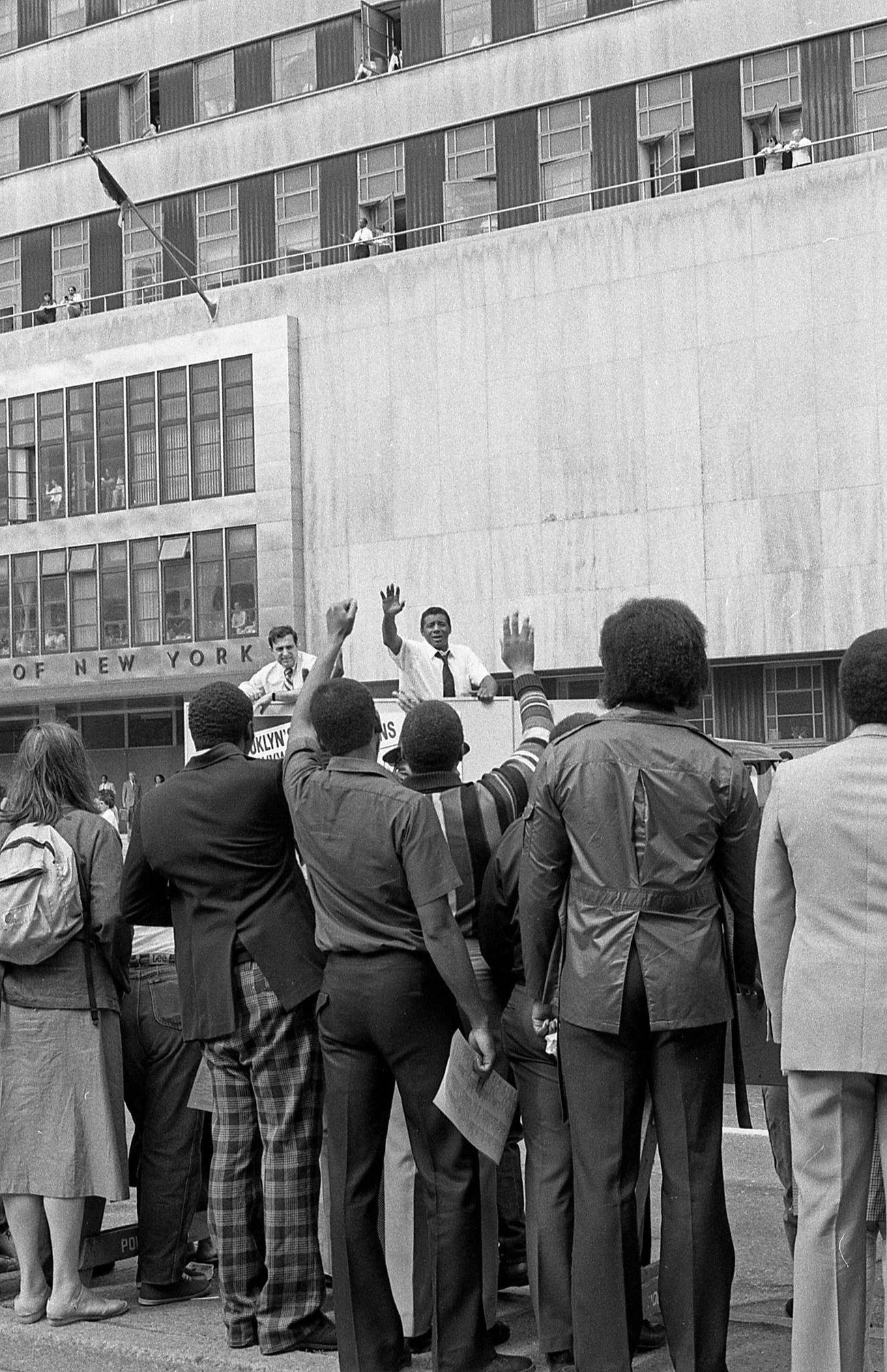 Floyd Patterson Waves From New York Daily News Truck, Brooklyn, 1983