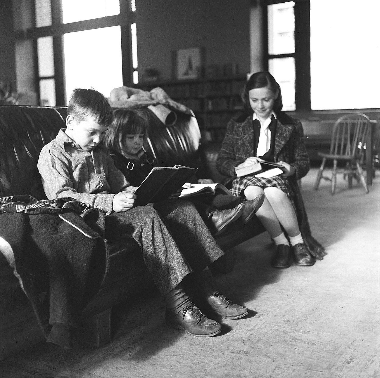 Children In Group Reading, 1947