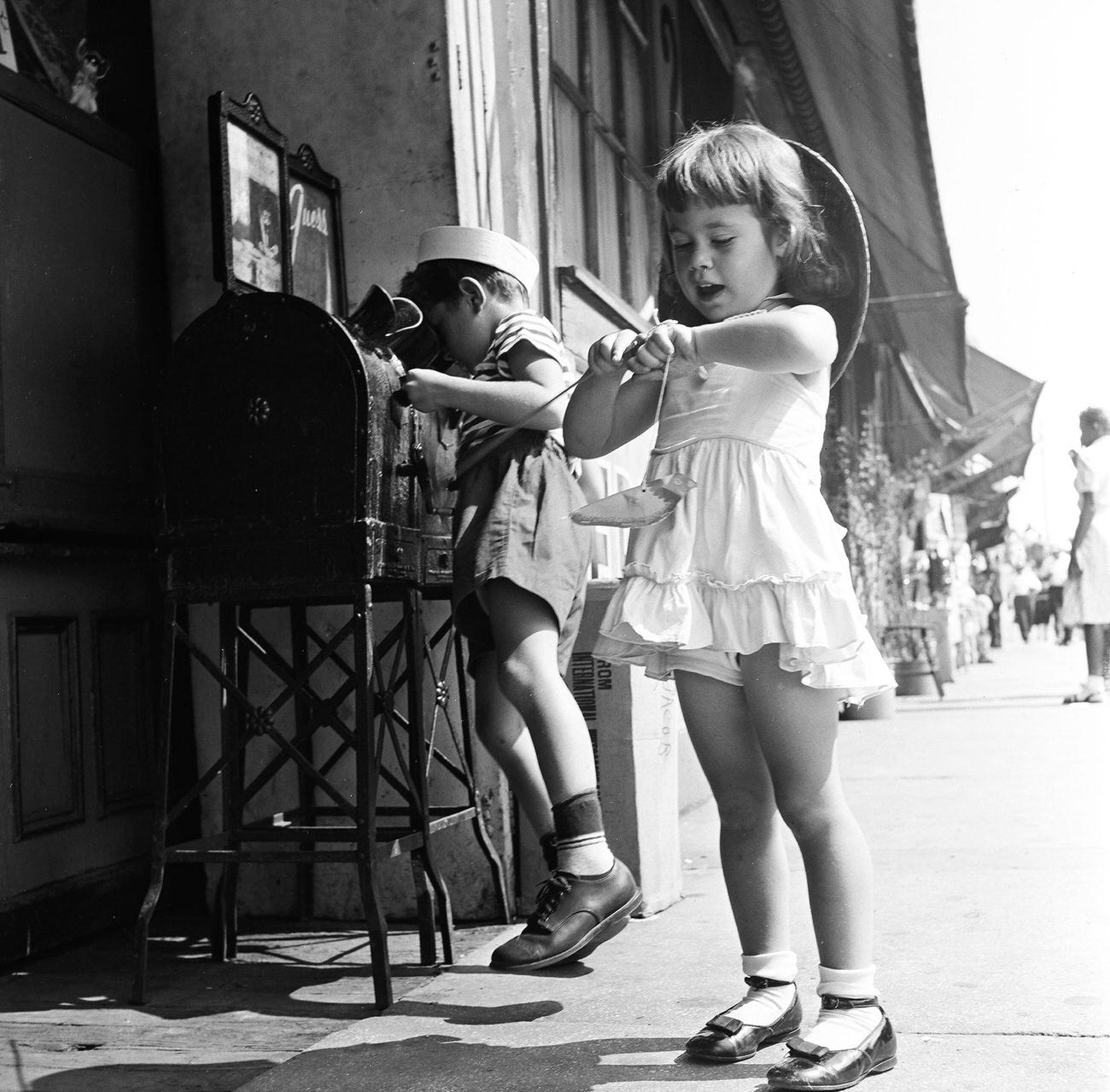 Kids Playing At Coney Island, Brooklyn, 1948