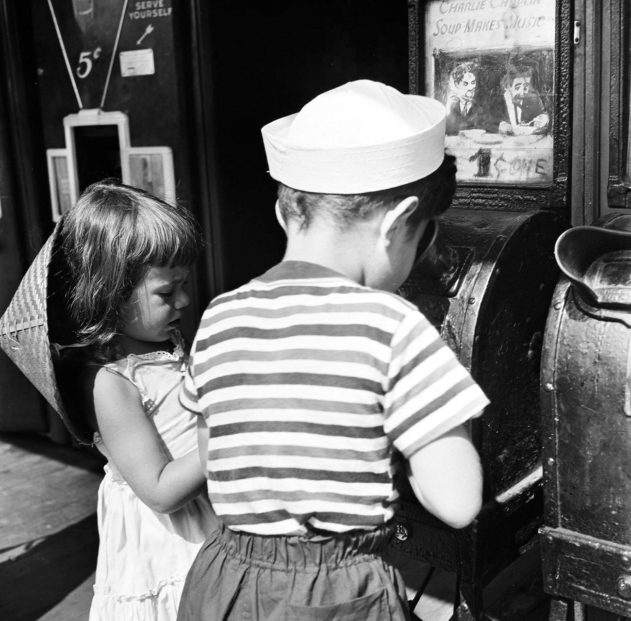 Kids Playing At Coney Island, Brooklyn, 1948