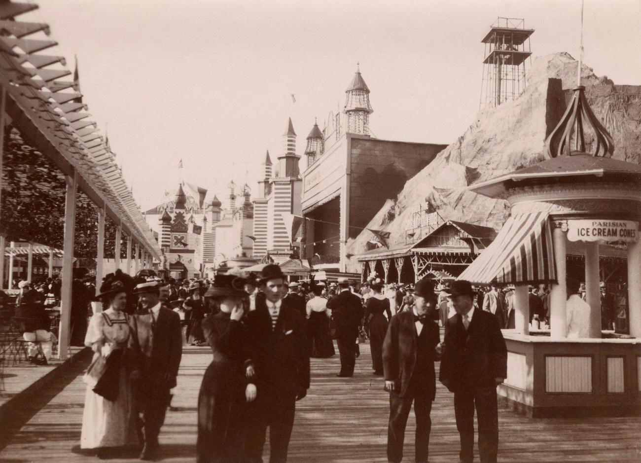 Fun Fair In Coney Island District, 1909