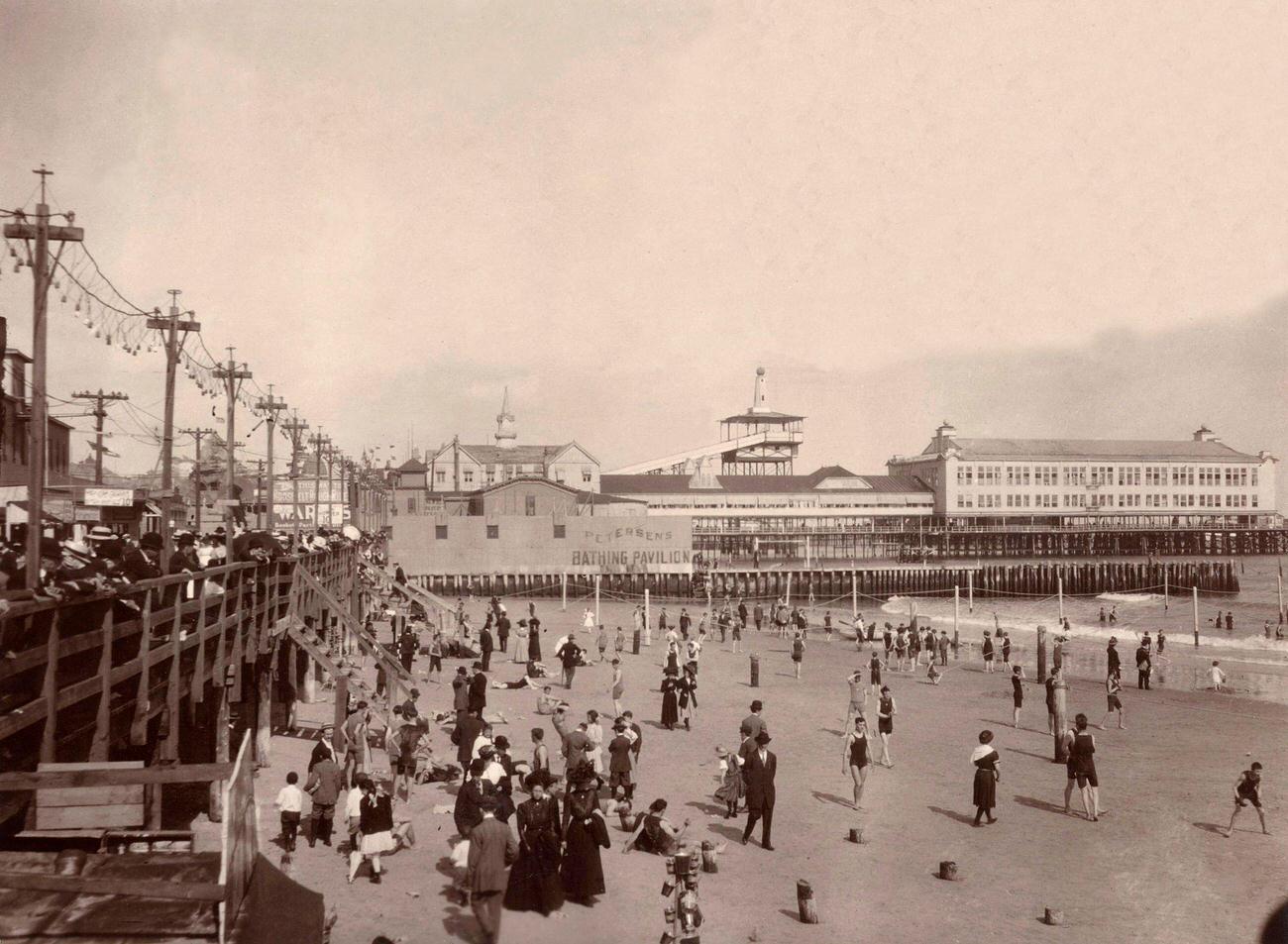 Beach At Coney Island, 1909